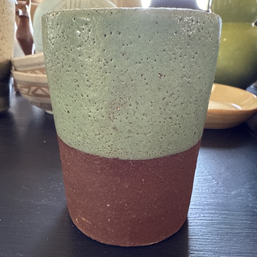 Mug Or Japanese Tea Cup Cup Artist Signature Is Connel 22.  Stands 4.25 Inches